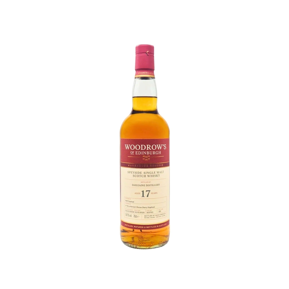 Dailuaine 17 Year Old Woodrow's of Edinburgh 58.7% 70cl