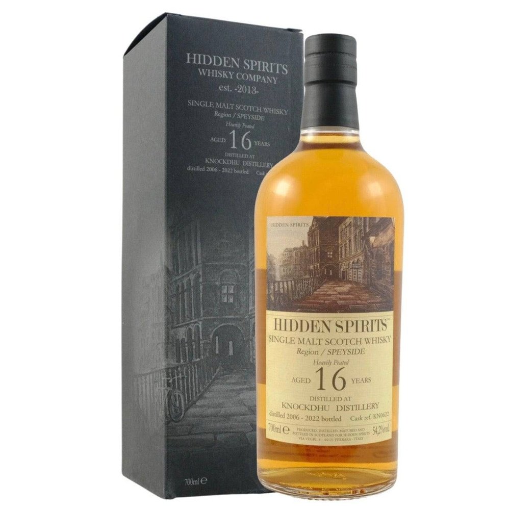 Knockdhu (Heavily Peated) 16 Year Old Hidden Spirits - Milroy's of Soho