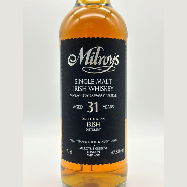 Irish 31 Year Old Milroy's Vintage Reserve Black