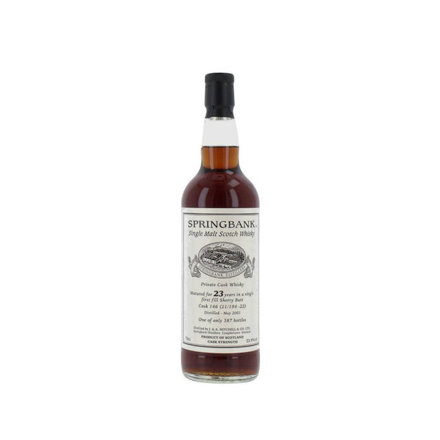 Springbank 23 Year Old 2001 Private Sherry Cask #146 53.9% 70cl