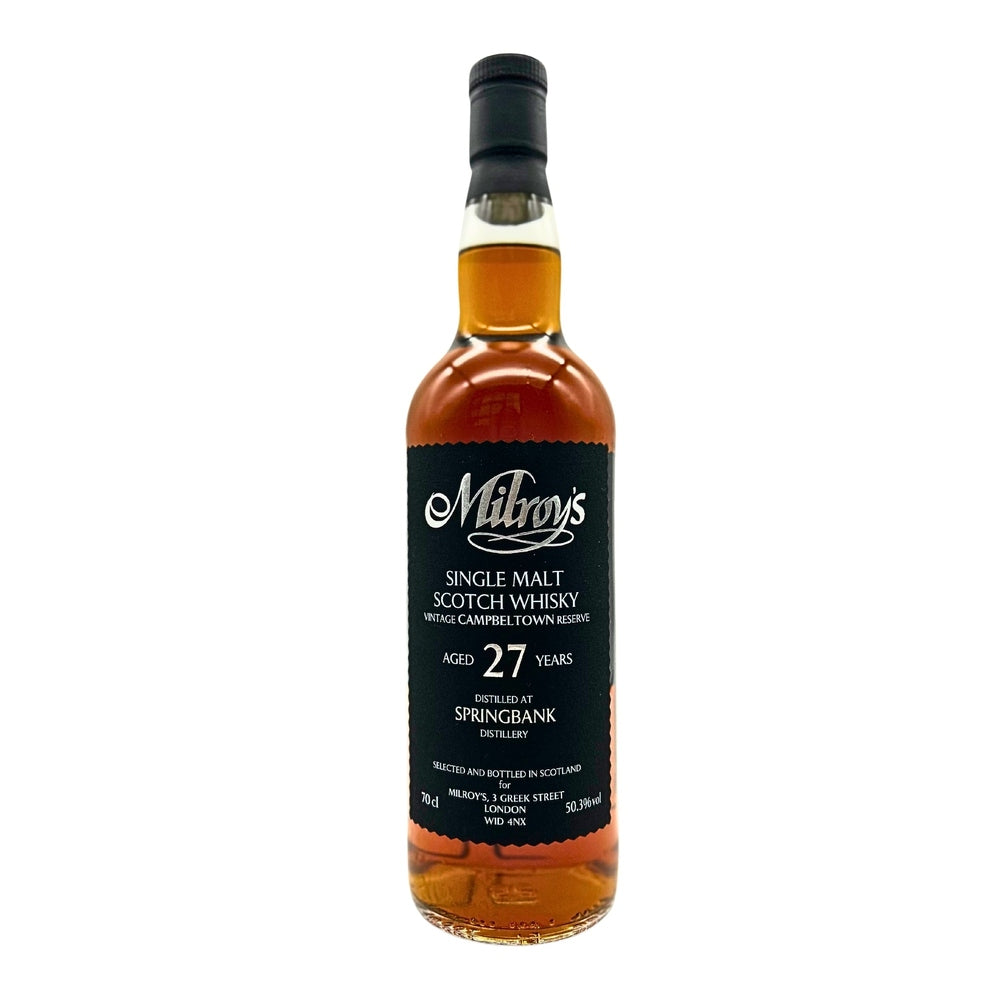 Springbank 27 Year Old Port Cask Milroy's Vintage Reserve Black
