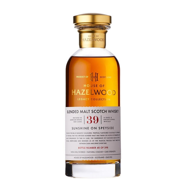 Sunshine on Speyside 39 Year Old House of Hazelwood Legacy Collection - Milroy's of Soho - Whisky