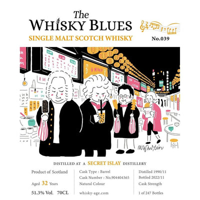 Secret Islay Single Malt 32 Year Old 1990 The Whisky Blues - Milroy's of Soho - Whisky
