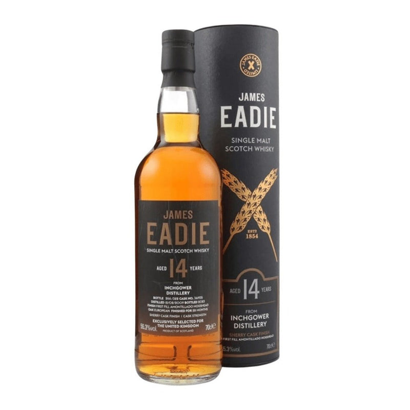 Inchgower 14 Year Old James Eadie 1st Fill Amontillado Sherry HHD 55.3% 70cl - Milroy&