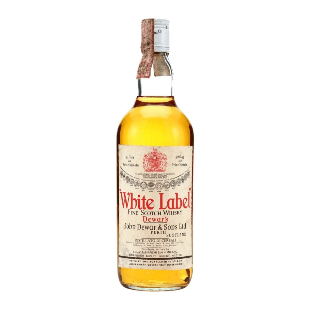 Dewar's White Label Scotch Whisky 1960s Bianchi Import 40% 75cl