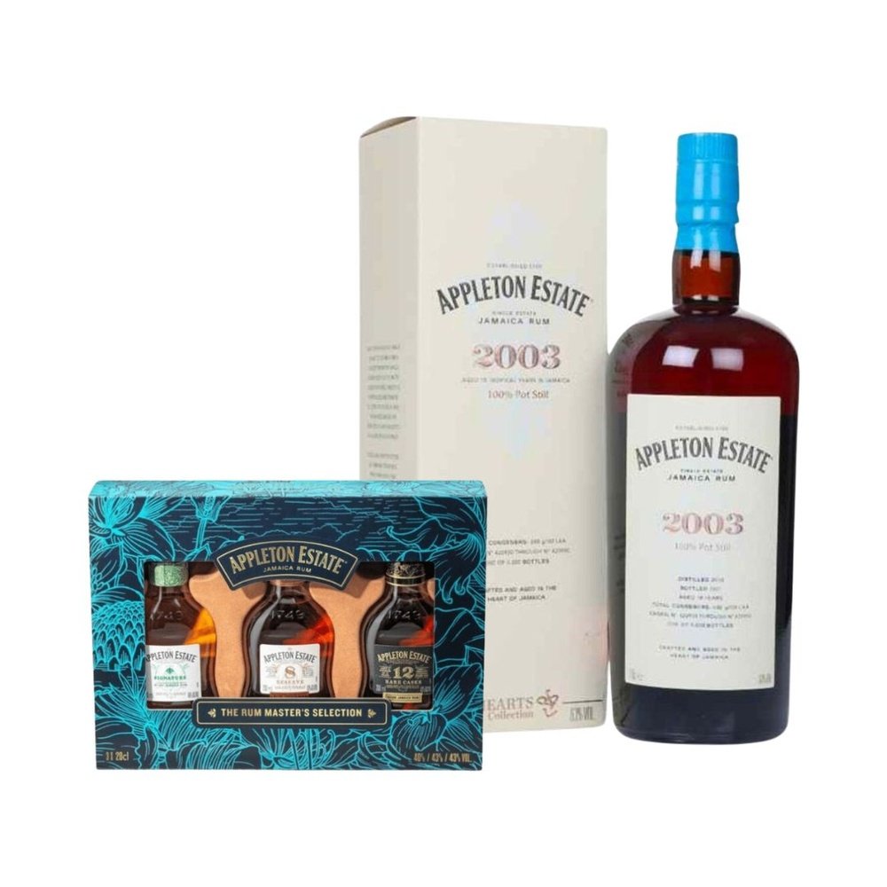 Appleton 18 Year Old 2003 Hearts Collection 63% 70cl with FREE Appleton Estate Gift Pack