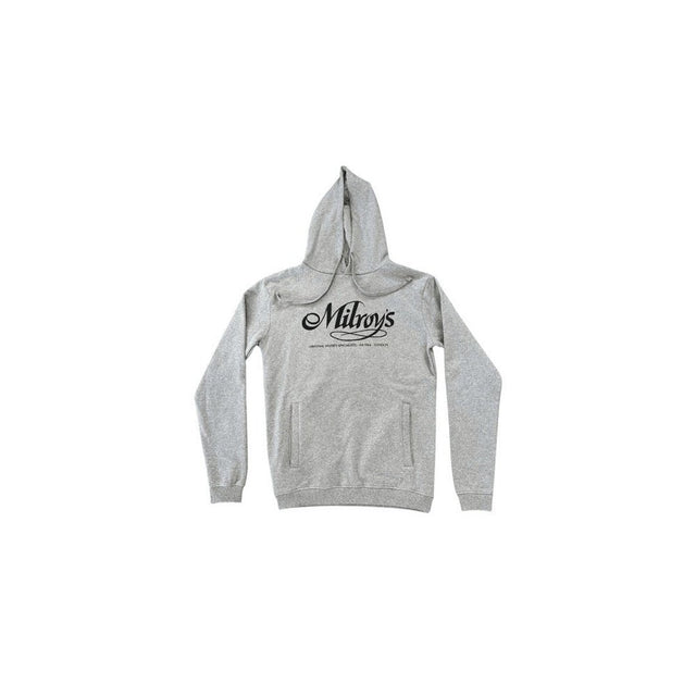 Milroy's Hoodie - Grey - Black Print M - Milroy's of Soho - DRYGOODS