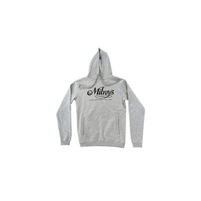 Milroy's Hoodie - Grey - Black Print XXL - Milroy's of Soho - DRYGOODS