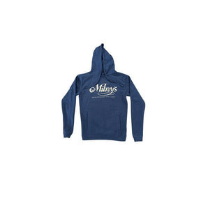 Milroy's Hoodie - Navy Blue - Gold Print L - Milroy's of Soho - DRYGOODS