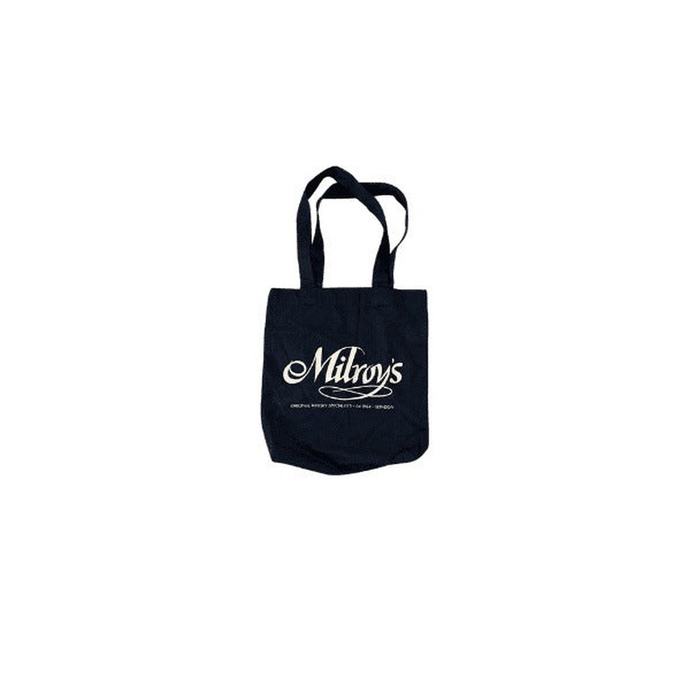 Milroy's 'Small' Tote Bag - Black - Gold Print - Milroy's of Soho - DRYGOODS