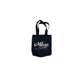 Milroy's 'Small' Tote Bag - Black - Gold Print - Milroy's of Soho - DRYGOODS