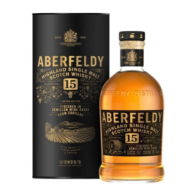 Aberfeldy 15 Year Old Cadillac White Wine Finish 43% 70cl - Milroy's of Soho - Scotch Whisky
