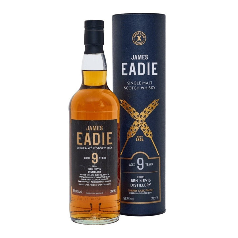 Ben Nevis 9 Year Old James Eadie 1st Fill Oloroso Sherry Butt Finish 59.7% 70cl - Milroy&
