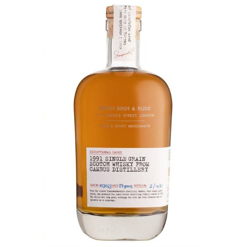 Cambus 29 Year Old Berry Bros & Rudd - Milroy's of Soho