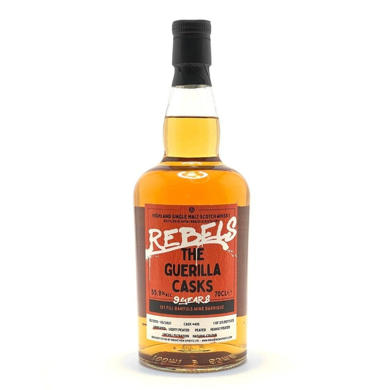 Royal Brackla 9 Year Old Rebels - The Guerilla Cask 1st fill Banyuls Wine - Milroy&