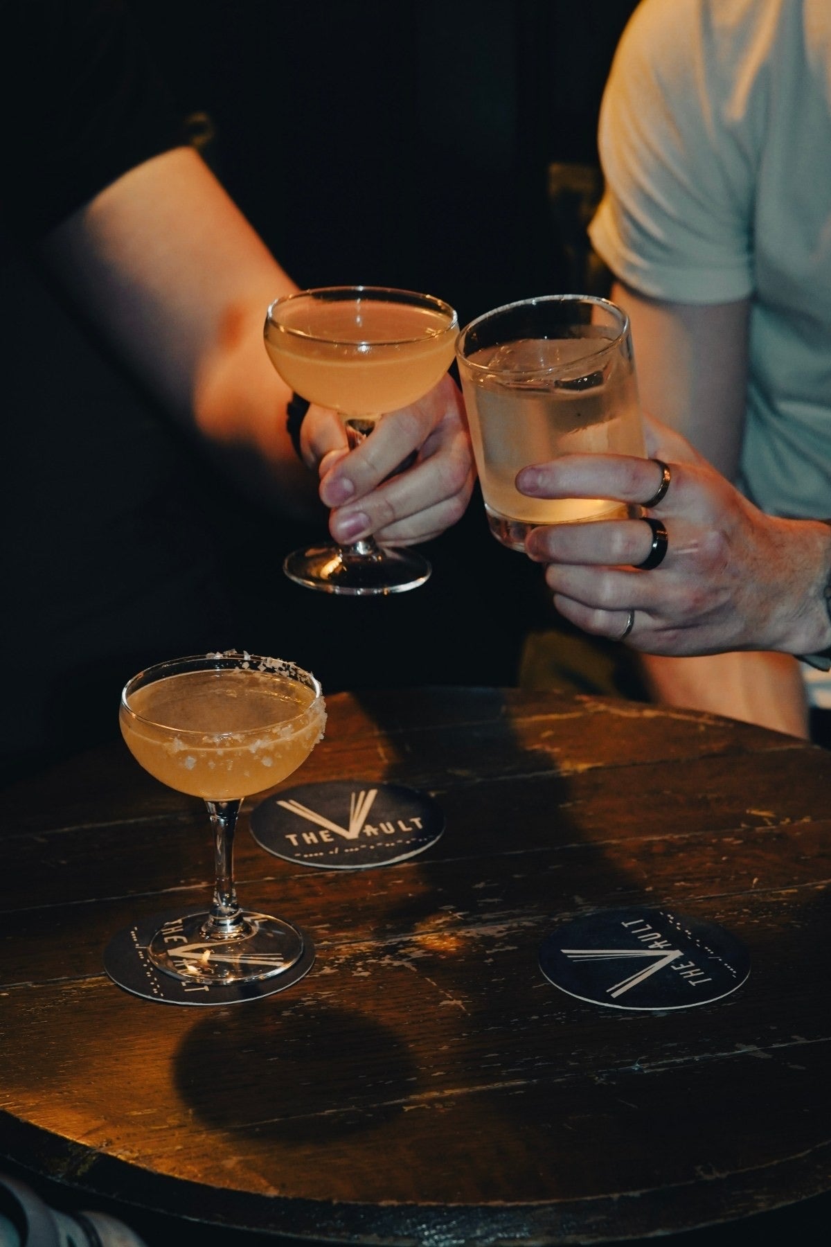 A toast over Vault coasters